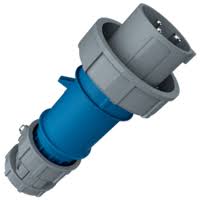 3830 PowerTOP IP67 Blue Cable Mount 3P Industrial Power Plug, Rated At 32A