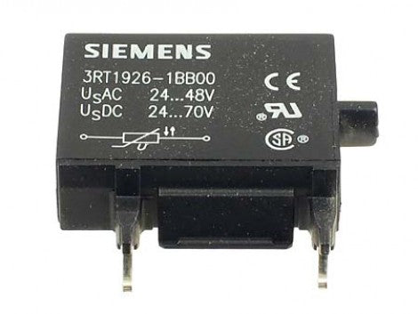 3RT1926-1BB00 - SIEMENS  - Varistor, 24 ... , 48 V AC, 24 ... 70 V DC surge suppressor