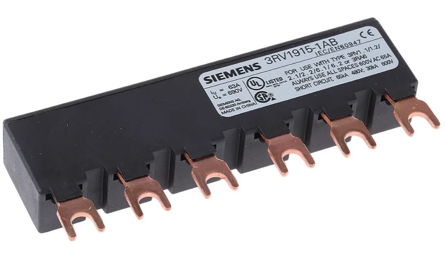 3RV1915-1AB - Siemens - SIRIUS 3 Phase Busbar, 690V, 45mm Pitch