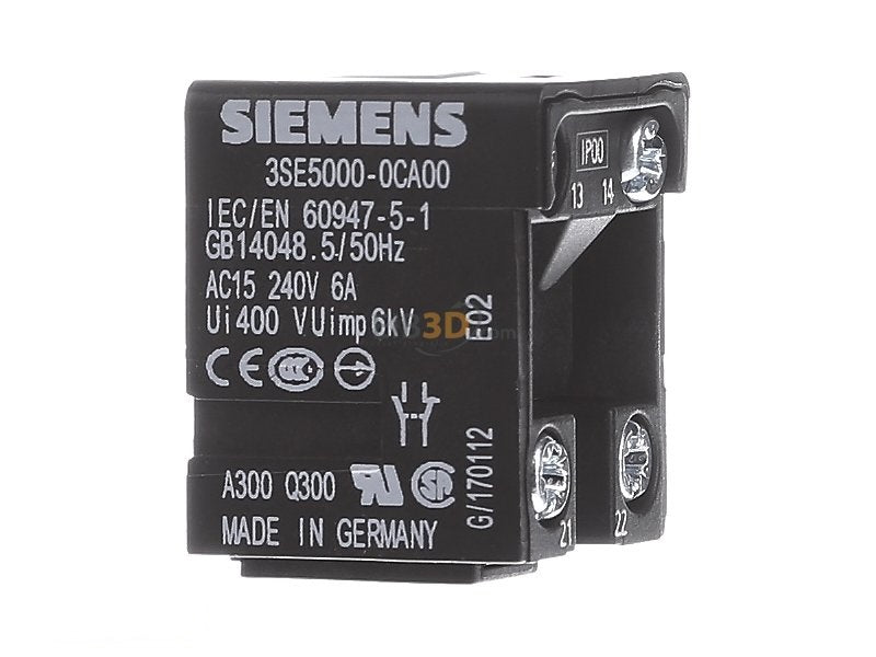3SE5000-0CA00 Limit Switch Contact Block for use with Position Switch
