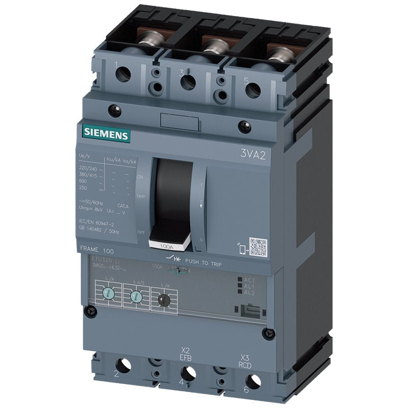3VA2063-6HL32-0AA0 SENTRON MCCB 3P 63A, Breaking Capacity 85 kA