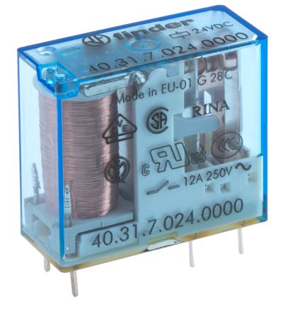 40.31.7.024.0000  SPDT Non-Latching Relay PCB Mount, 24V dc Coil, 10A