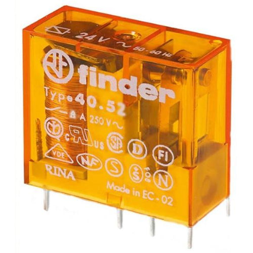 40.52.8.230.0000  230V Coil Non-Latching Relay DPDT, 8A Switching Current PCB Mount, 2 Pole