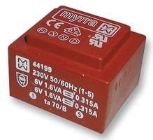 44203 18V ac 2 Output Through Hole  3.2 VA PCB Transformer