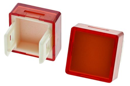 463413-605 Red Square Push Button Lens