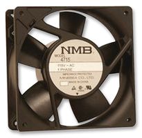 4715MS-12T-B50-A00 Axial Fan, 4715MS Series, 115 V, AC, 119 mm, 38 mm, 102 cu.ft/min, 2.9 m³/min