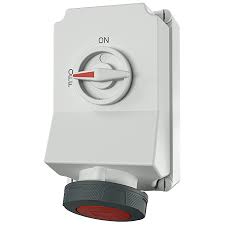 5113A Switchable IP67 Industrial Interlock Socket 3PN+E, Earthing Position 6h, 63A, 400 V