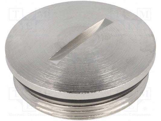 52103145 Lapp Blanking Plug, M32, Nickel Plated Brass, 35mm Diameter, Threaded