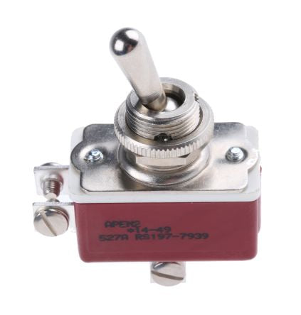 527 DPST Toggle Switch, Latching, Panel Mount