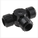 7TCA296000R1650 ASF16X3/T/BL Adaptaflex T Piece, Conduit Fitting, 16mm Nominal Size, M16, Nylon 66, Black IP66, IP67 rating