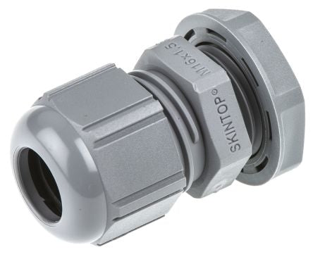 53111010+53119010 - Lapp - SKINTOP Series Grey Polyamide Cable Gland, M16 Thread, 4mm Min, 10mm Max, IP66, IP68, IP69