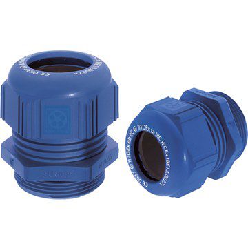 54115235 &amp; 53119130 M25 Cable Gland With Locknut, Polyamide, IP68, ATEX