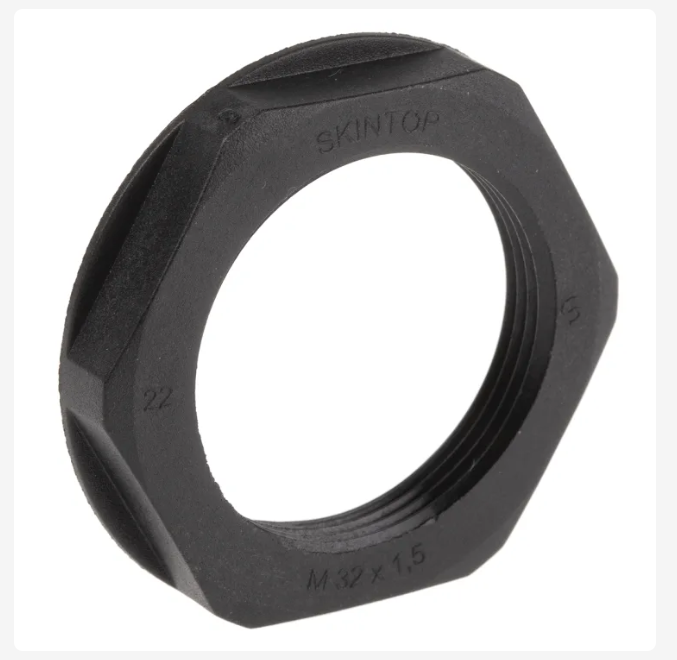 53119140 Lapp Black Fibreglass PA Cable Gland Locknut, M32 Thread, IP68