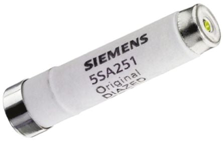 5SA251- 10A DII Diazed Fuse, E16 Thread Size, gG, 500V ac