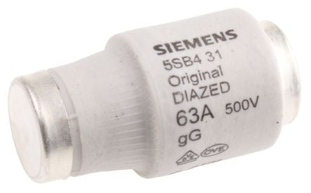 5SB431 - 63A DIII Diazed Fuse, E33 Thread Size, gG, 500V ac