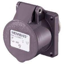 603  P44 Purple Panel Mount 2P Industrial Power Socket