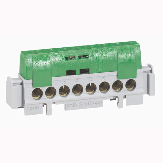 Legrand 004838 Terminal Block 2 x 25 mm² 33 x 16 mm² Green