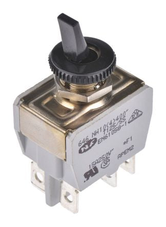 646NH/2 DPDT Toggle Switch, Latching, Panel Mount