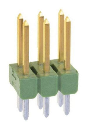 5-146130-2  AMPMODU MOD II, 6 Way, 2 Row, Straight Pin Header