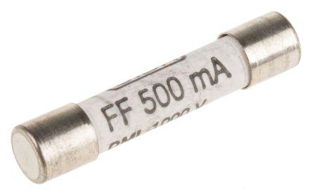 70-172-40/0.5A 500mA Ceramic Cartridge Fuse, 6.3 x 32mm