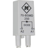 70-BSMD-250 Socket Modules Connects The Circuit In Parallel With The Relay Coil