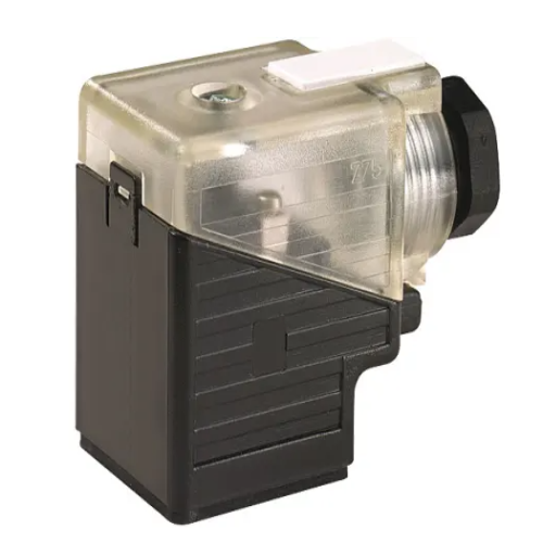 7000-29021-0000000 2P+E DIN 43650 A, Female DIN 43650 Solenoid Connector with Indicator Light, 24 V Voltage