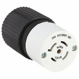 72320NC Locking Connector Black/White 347/600VAC L23-20R