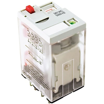782XDX1M4L-24D Relay, 3 A, 24 VDC @ 25 C, 4PDT, 650 Ohms @ 25 C, Solder/Plug-In, 0.05 in.