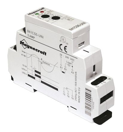841CS5-UNI Multi Function Timer Relay, Screw, 0 To 10 s, SPDT, 1 Contacts