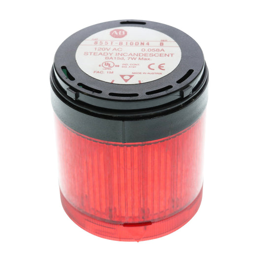 855T-B10DN4 Stack Light Red Incandescent Steady