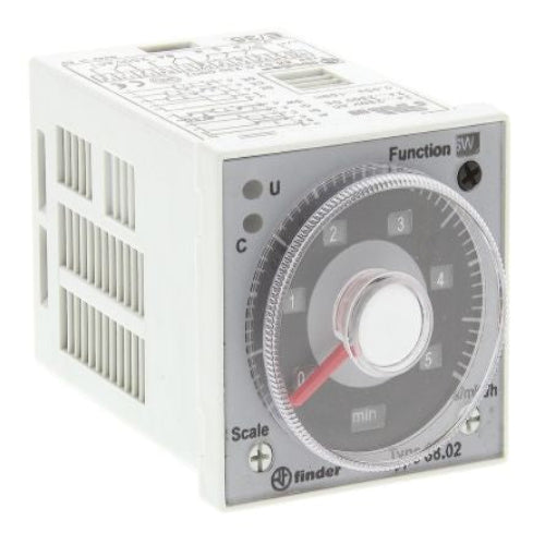 88.02.0.230.0002 88 Series Series Panel Mount Timer Relay, 24 → 230V ac/dc, 2-Contact, 0.05-10 s, 0.05-10h, DPDT