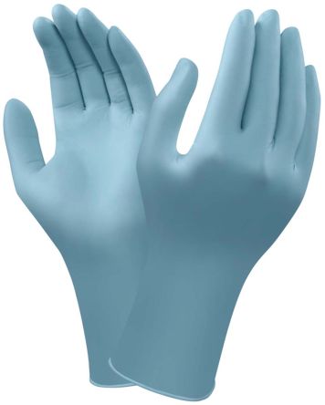 TOUCH N TUFF 92-670  Blue Nitrile Gloves size 9.5 - XL Powder-Free