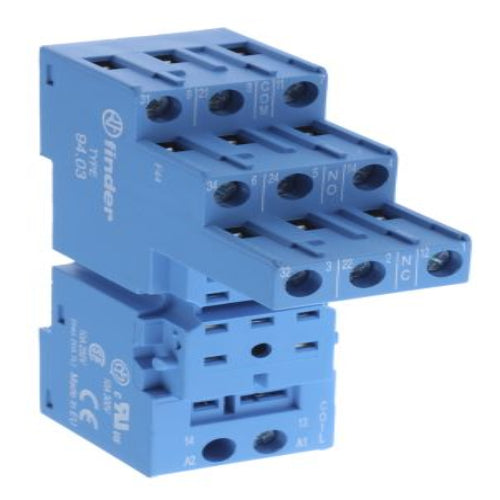 94.03SMA Relay Socket, DIN Rail, Panel, Screw, 11 Pins, 10 A, 250 V, 94 Series