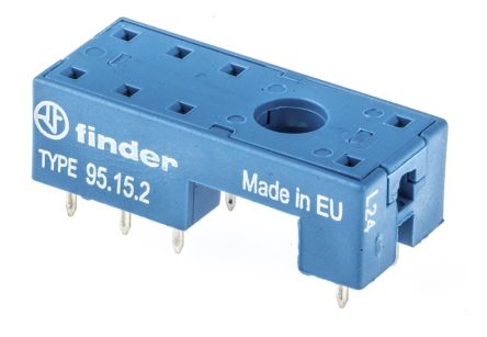 95.15.2SMA Relay Socket, Through Hole, PC Pin, 8 Pins, 10 A, 250 V, 95 Series