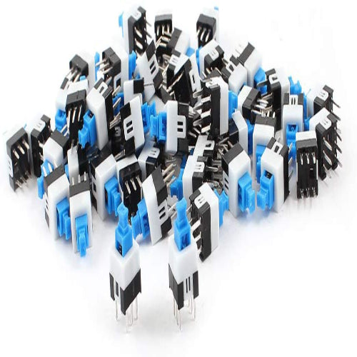 A14061000UX0393 6 Pin DPDT Self-Locking Power Micro Push Button Switches 7mmx7mm