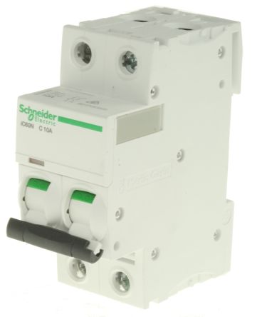 A9F44210 Acti 9 iC60N MCB Mini Circuit Breaker 2P, 10 A, Curve C