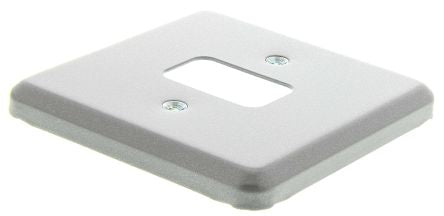 K3491 ALM  Grey 1 Gang Face Plate Aluminium Faceplate