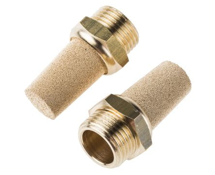 AMTE-M-LH-G38  Bronze 10bar Pneumatic Silencer, Threaded, G 3/8 Male