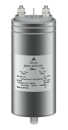 B32361A4506J080 50μF Polypropylene Capacitor PP 680V ac ±5%