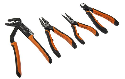 9897 - Bahco - 4-Piece Plier Set, 200 mm Overall