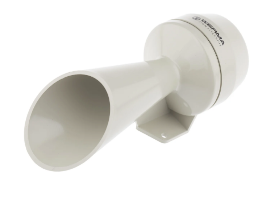 58205254  Grey Signal Horn, 12 V dc Supply Voltage, 92dB