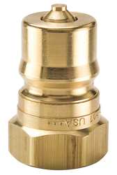BH3-61 Parker  Valved Hydraulic Quick Connect Nipple 3/8 NPTF Brass