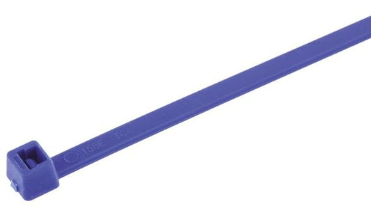 111-04800 T50R-PA66-BU (100)  Blue Nylon Cable Tie, 200mm x 4.6 mm