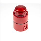640451FULL-0079X Red Sounder Beacon, 18 → 24 V dc, IP55, IP65, Wall Mount, 101dB at 1 Metre