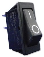 Rocker Switch, On-Off, SPST, Non Illuminated, Panel, Black