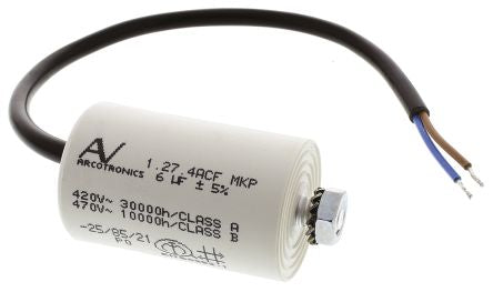 C274ACF4600WA0J KEMET C27 Metallised Polypropylene Film Capacitor, 470V ac, ±5%, 6μF, Chassis Mount