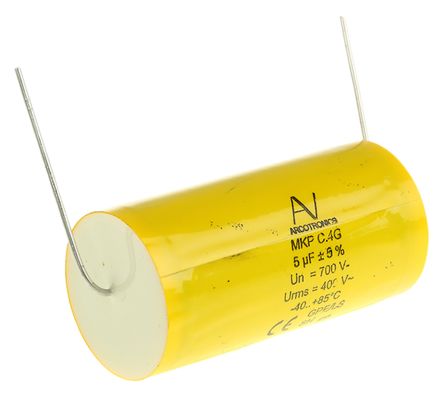 C4GAJUD4500AA3J KEMET C4G Polypropylene Capacitor PP, 700V dc, ±5%, 5μF, Through Hole
