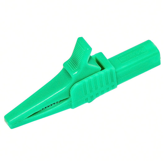 BU-65-5  Alligator Clip, Steel Contact, 30A, Green
