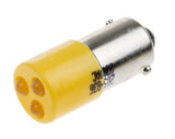 CMD205836 Yellow Indicator, 230 V ac, 25 x 10mm Mounting Hole Size, Ba9s Termination