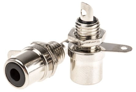 CMD411071 Gold Chassis Mount RCA Socket, Nickel